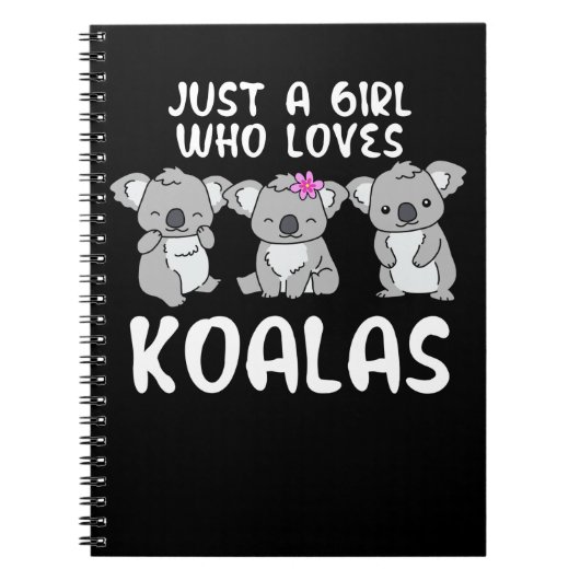Gewoon een meisje dat van Koalas houdt Gifts Koala Notitieboek (Voorkant)