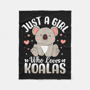 Gewoon Een Meisje Dat Van Koala's Houdt Schattig G Fleece Deken