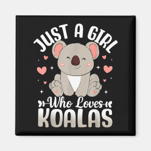 Gewoon Een Meisje Dat Van Koala's Houdt Schattig G Magneet