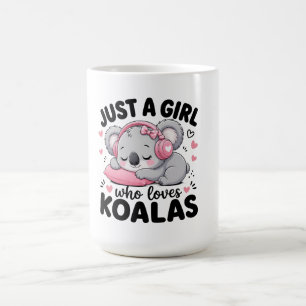 Gewoon een meisje dat van koala's houdt Slaap roze Koffiemok