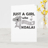 Gewoon een meisje dat van Koalas Koala Beer houdt Kaart (Gele Bloem)