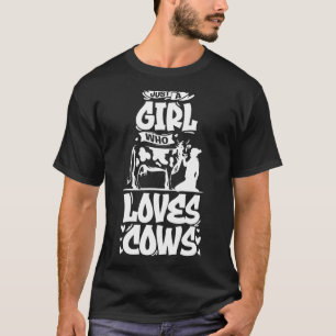 Gewoon Een Meisje Dat Van Koeien Houdt Dier V T-shirt