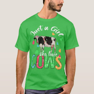 Gewoon een meisje dat van Koeien houdt, een grappi T-shirt