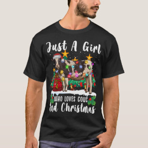 Gewoon een meisje dat van Koeien houdt en van kers T-shirt
