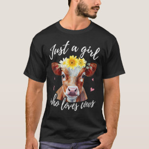 Gewoon Een Meisje Dat Van Koeien Houdt - Grappige T-shirt