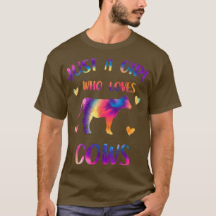 Gewoon een meisje dat van Koeien houdt... kleurrij T-shirt