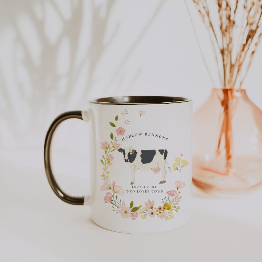 Gewoon een meisje dat van Koeien houdt | Monogram Mok