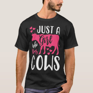 Gewoon Een Meisje Dat Van Koeien Houdt T-shirt