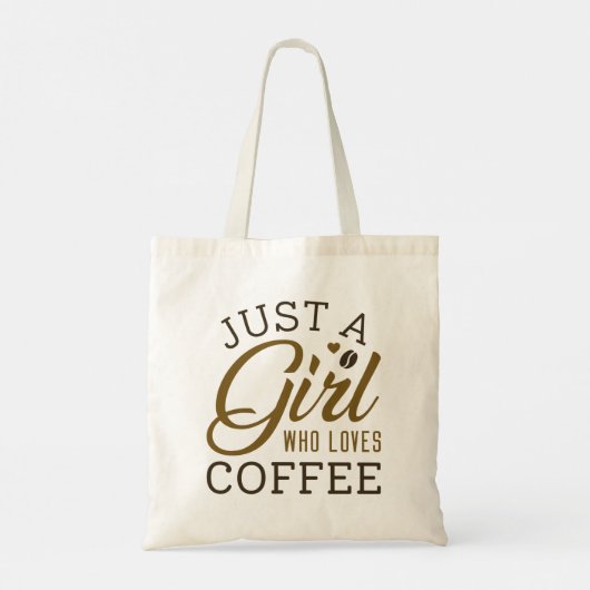 Gewoon een meisje dat van koffie houdt tote bag (Achterkant)