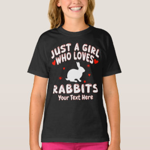 Gewoon Een Meisje Dat Van Konijnen Houdt Gepersona T-shirt