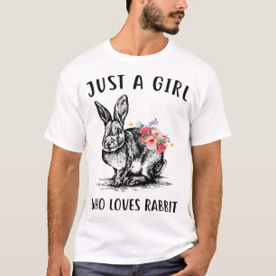 gewoon een meisje dat van konijnenvlees pistool ho t-shirt