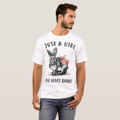 gewoon een meisje dat van konijnenvlees pistool ho t-shirt (Voorkant volledig)