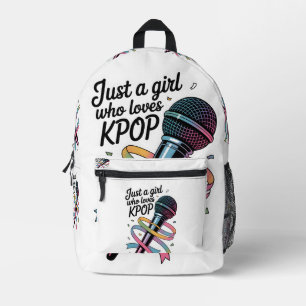 Gewoon een meisje dat van Kpop houdt Bedrukte Rugzak