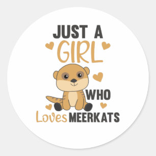Gewoon een meisje dat van kratten houdt - Zoo Anim Ronde Sticker