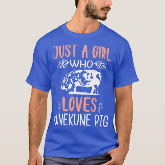 Gewoon een meisje dat van Kunekune Pig houdt T-shirt