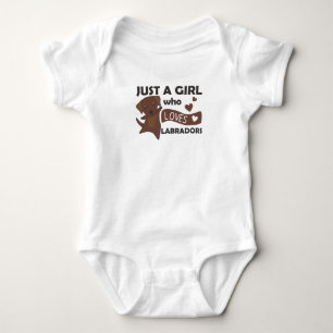 Gewoon een meisje dat van labrador Dogs Cute Anima Romper