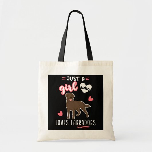 Gewoon een meisje dat van labradors chocolade lab  tote bag (Voorkant)
