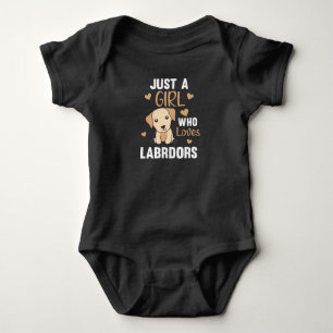 Gewoon een meisje dat van Labradors Kawaii Dogs ho Romper