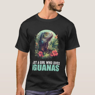 Gewoon een meisje dat van leguanen houdt. Leguanen T-shirt
