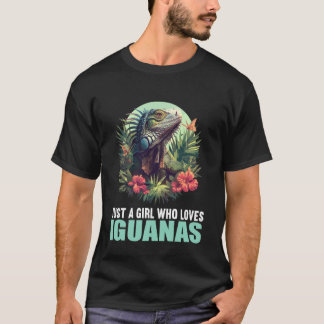 Gewoon een meisje dat van leguanen houdt. Leguanen T-shirt
