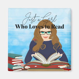 Gewoon een meisje dat van lezen houdt magneet