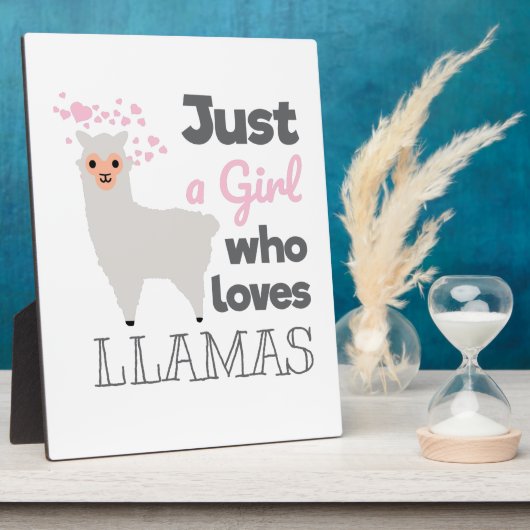 Gewoon een meisje dat van Llamas houdt Fotoplaat (Zijkant)