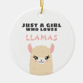 Gewoon een meisje dat van Llamas houdt Keramisch Ornament (Voorkant)