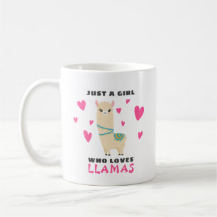 Gewoon een meisje dat van Llamas houdt Koffiemok