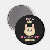Gewoon een meisje dat van Llamas houdt Magneet (Voorkant / Achterkant)