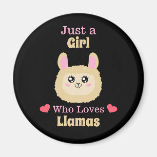 Gewoon een meisje dat van Llamas houdt Magneet