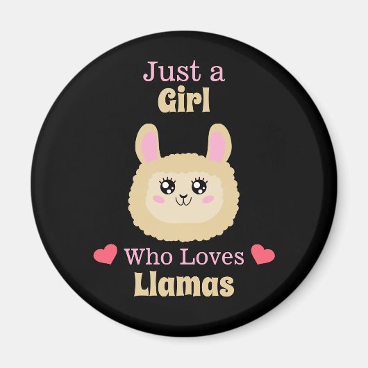 Gewoon een meisje dat van Llamas houdt Magneet (Voorkant)