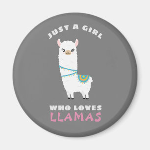 Gewoon een meisje dat van Llamas houdt Magneet