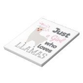 Gewoon een meisje dat van Llamas houdt Notitieblok (Gedraaid)