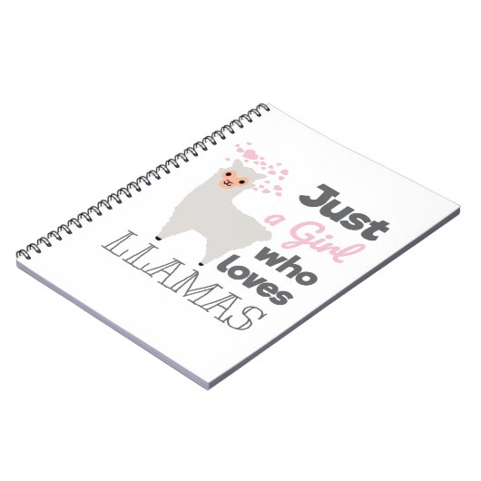 Gewoon een meisje dat van Llamas houdt Notitieboek (Linkerzijde)