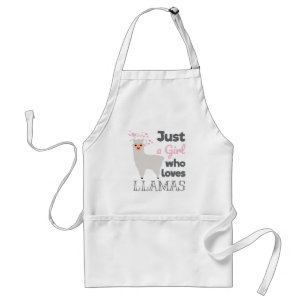 Gewoon een meisje dat van Llamas houdt Standaard Schort
