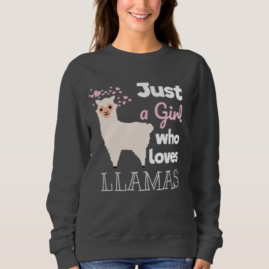 Gewoon een meisje dat van Llamas houdt Trui (Voorkant)