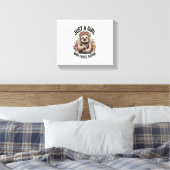 gewoon een meisje dat van luiaards houdt canvas afdruk (Insitu (Slaapkamer))