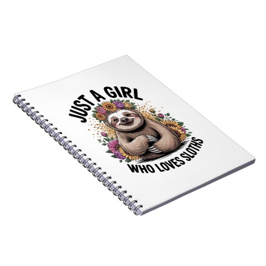 gewoon een meisje dat van luiaards houdt notitieboek (Rechterzijde)