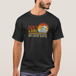 Gewoon Een Meisje Dat Van Luiaards Houdt Schattige T-shirt