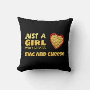 Gewoon een meisje dat van mac en kaas houdt kussen