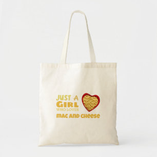 Gewoon een meisje dat van mac en kaas houdt tote bag
