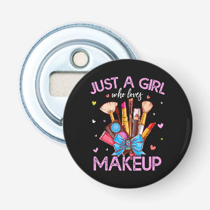 Gewoon een meisje dat van make-up houdt button flesopener