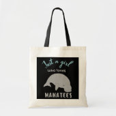 Gewoon een meisje dat van Manatees Trendy Manatees Tote Bag (Voorkant)