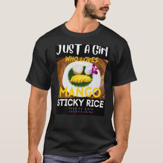Gewoon een meisje dat van Mango Sticky Rice Thaila T-shirt