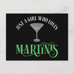 Gewoon Een Meisje Dat Van Martinis Houdt Briefkaart