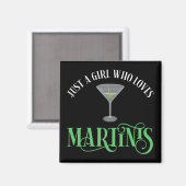 Gewoon Een Meisje Dat Van Martinis Houdt Magneet (Voorkant / Achterkant)