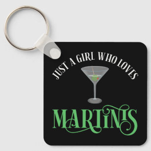 Gewoon Een Meisje Dat Van Martinis Houdt Sleutelhanger