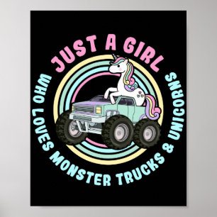 Gewoon een meisje dat van Monster Trucks houdt en  Poster