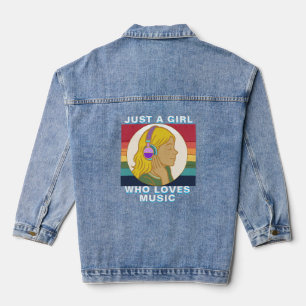 Gewoon een meisje dat van muziek houdt denim jacket