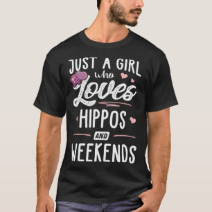 Gewoon een meisje dat van nijlpaarden en weekends t-shirt